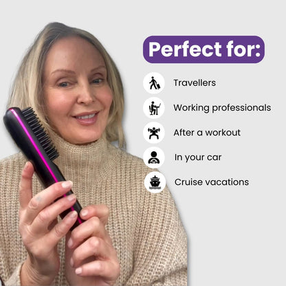 Numoya Portable Straightener Brush - GoBrush PRO